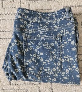 LOGO Denim with Floral Pattern